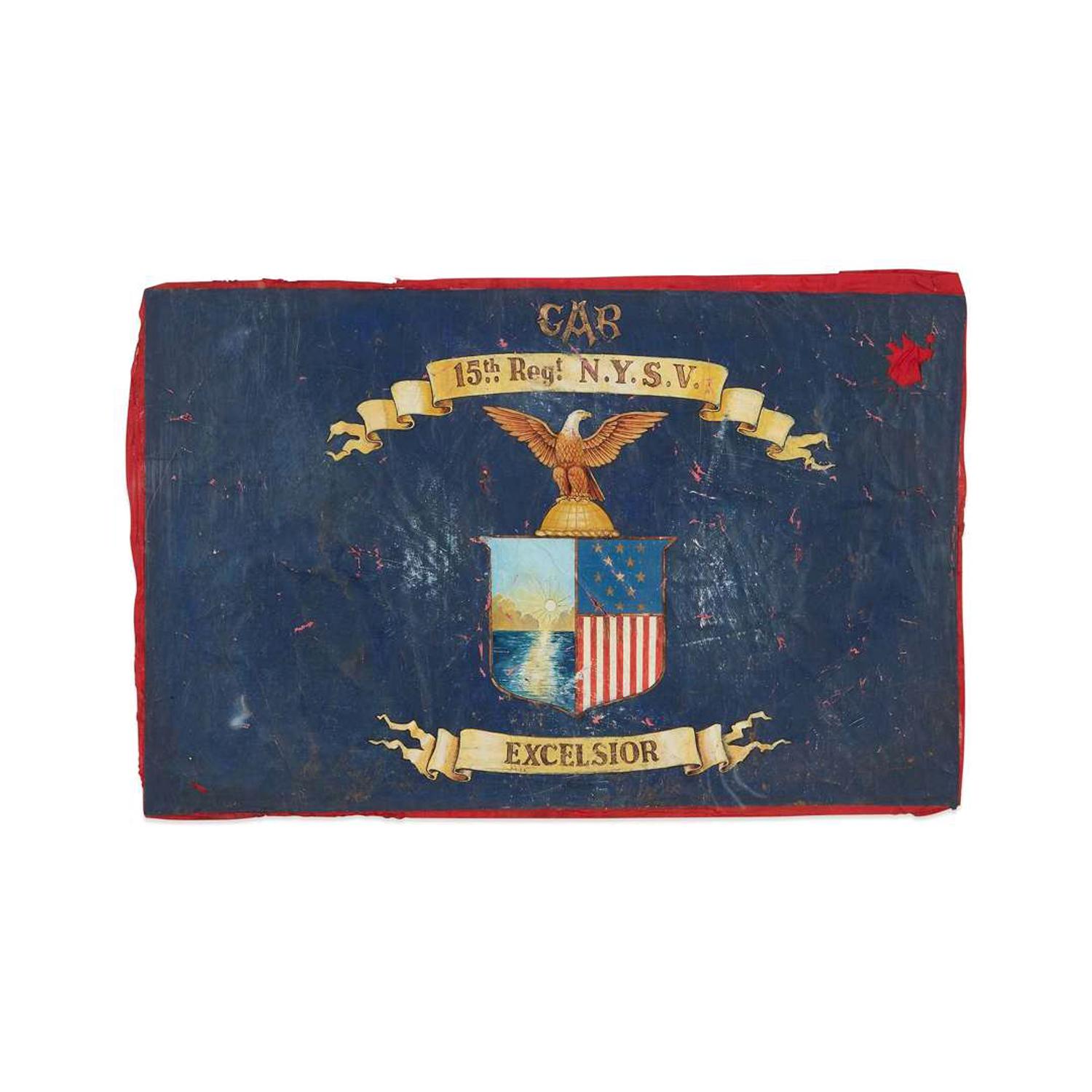 [FLAGS - CIVIL WAR]. 15th New York Infantry / Regiment of Engineers GAR regimental colors. Ca 1880.