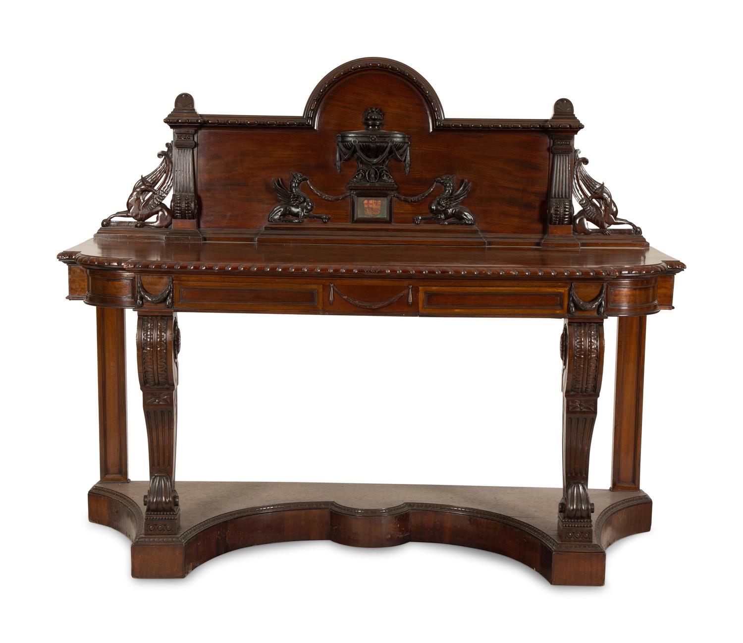 An Edwardian Carved Mahogany Hall Table — Circa 1905
