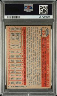 A 1957 Topps Willie Mays Baseball Card No. 10 (PSA 4 VG-EX)