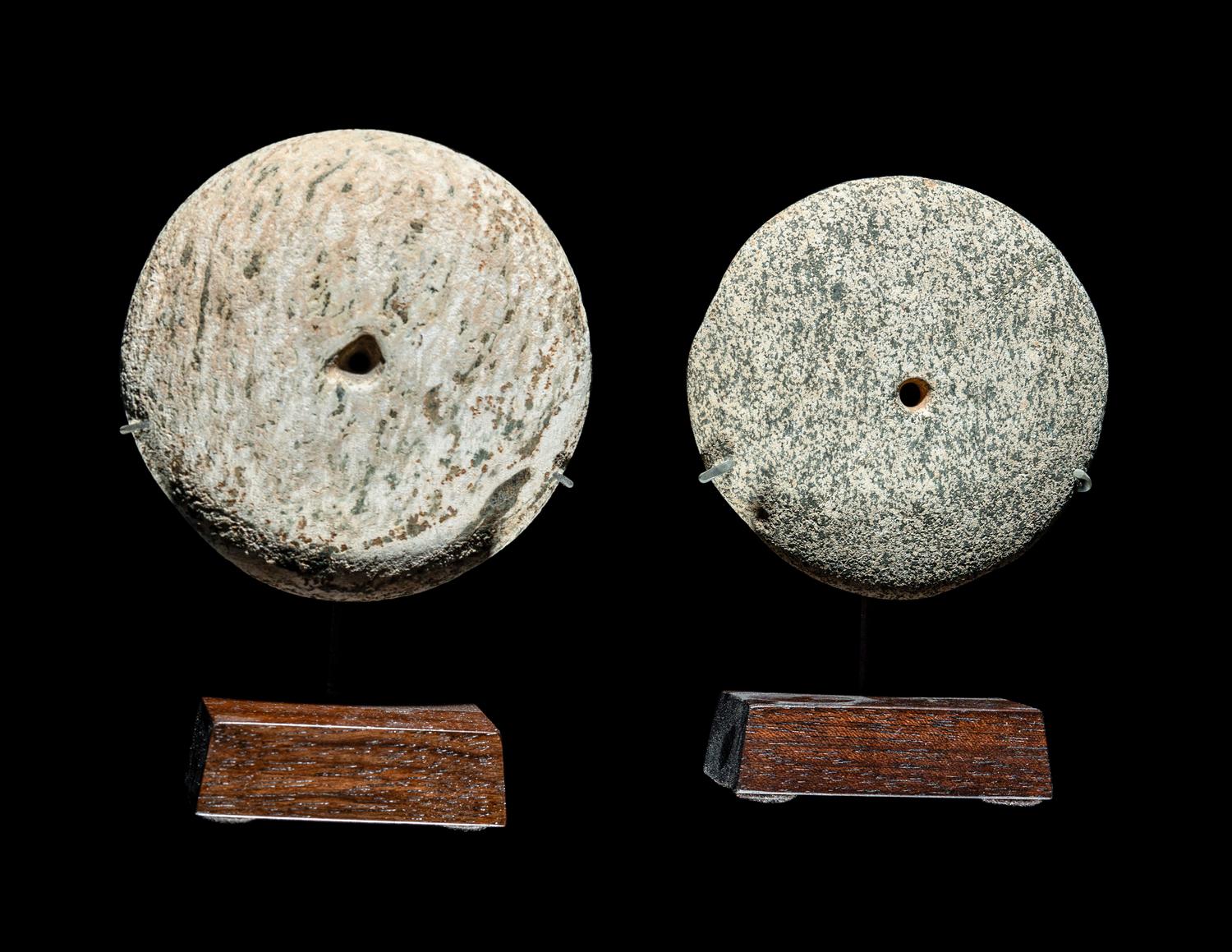 Two Neolithic Stone Discoidals