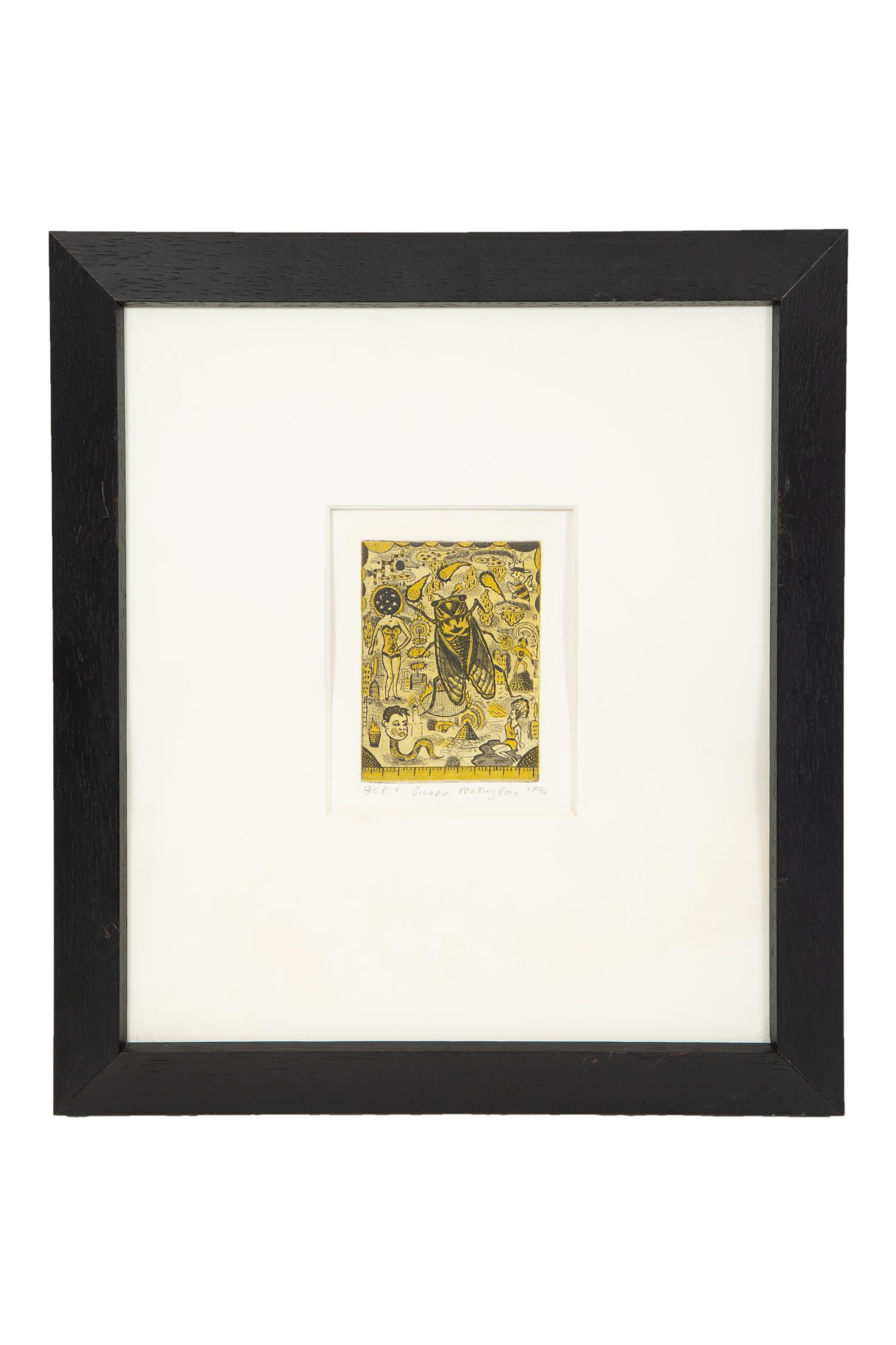 A Group of Four Prints ( Atomic Ant; Transformation of the (June Whore), 95; Wasp at Twilight, 97; and Cicada Making Rain, 96)