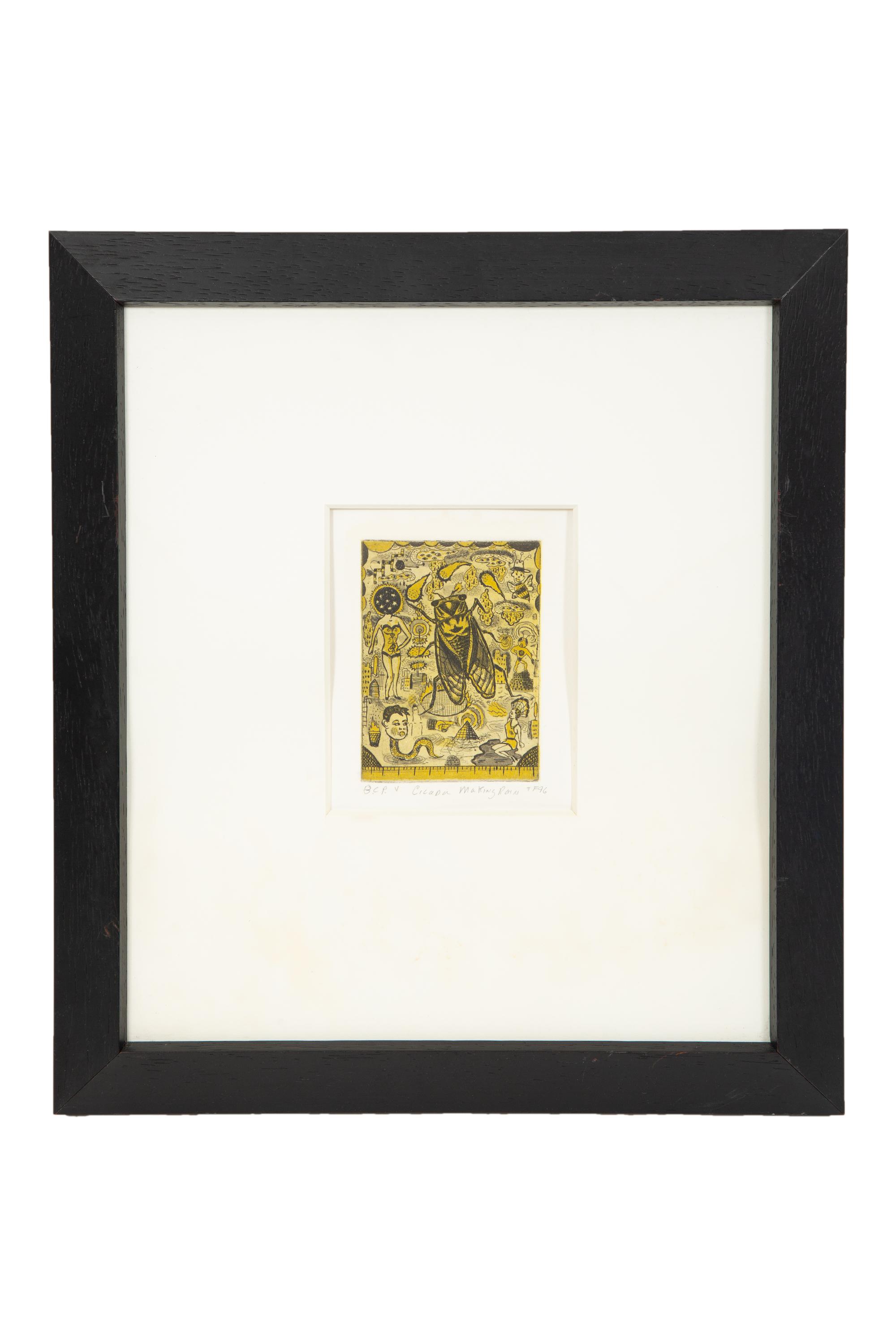 A Group of Four Prints ( Atomic Ant; Transformation of the (June Whore), 95; Wasp at Twilight, 97; and Cicada Making Rain, 96)