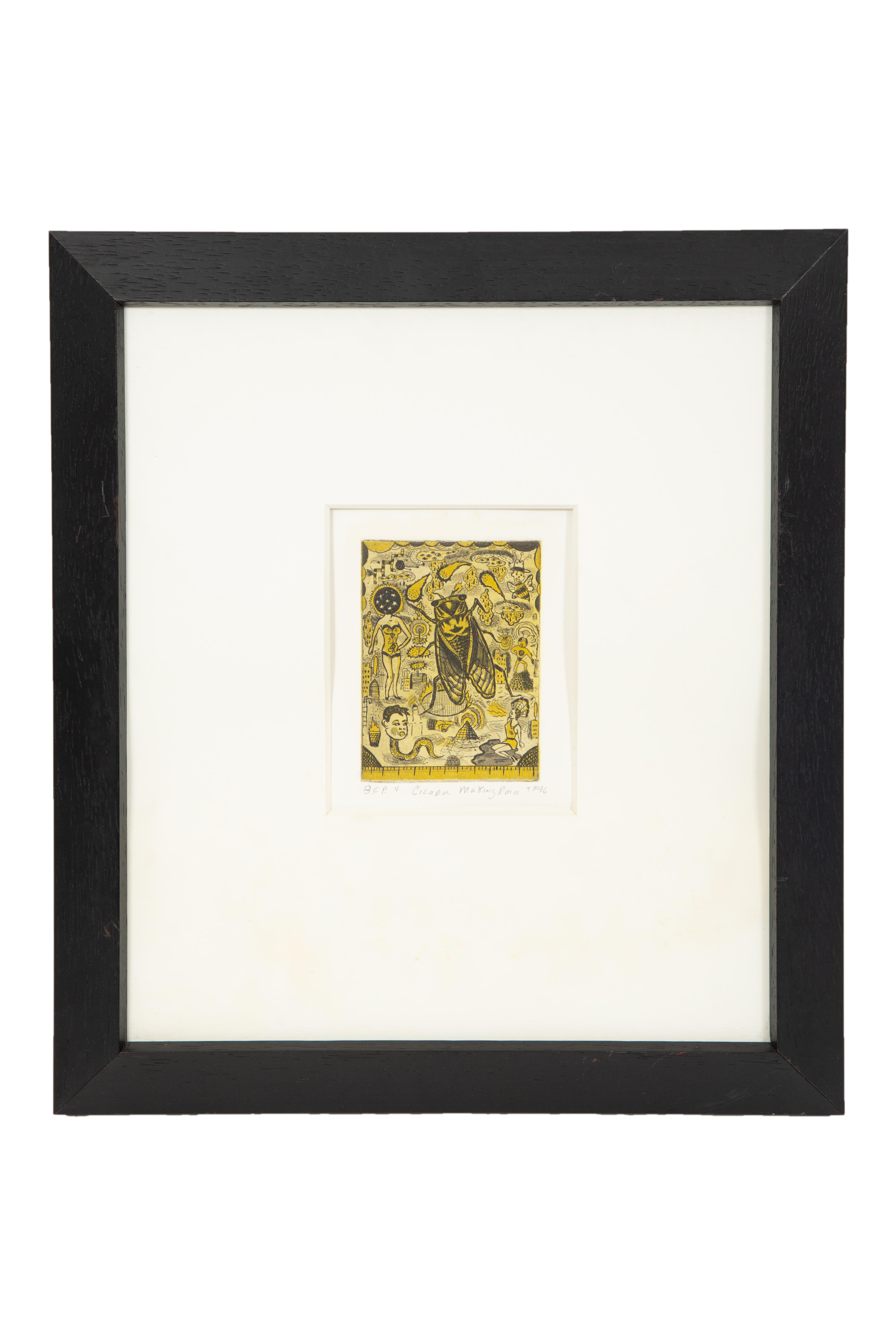 A Group of Four Prints ( Atomic Ant; Transformation of the (June Whore), 95; Wasp at Twilight, 97; and Cicada Making Rain, 96)