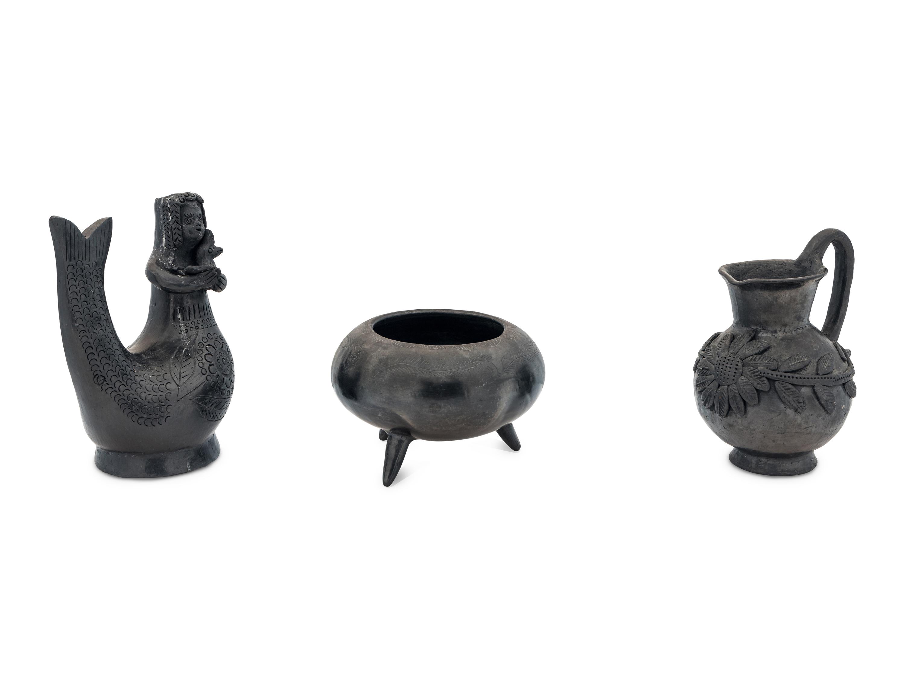 Three Dona Rosa Blackware Articles