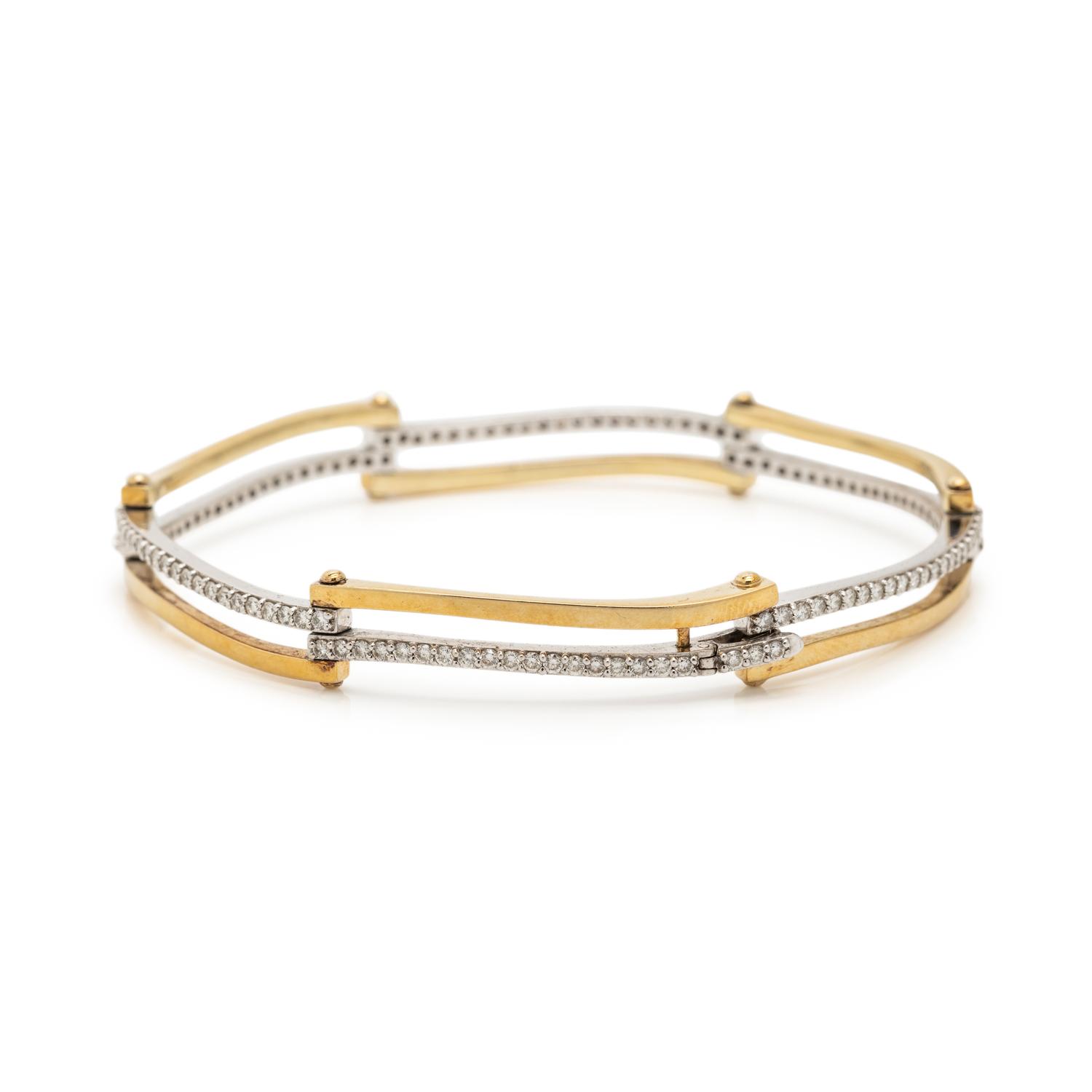BICOLOR GOLD AND DIAMOND BRACELET