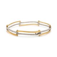 BICOLOR GOLD AND DIAMOND BRACELET