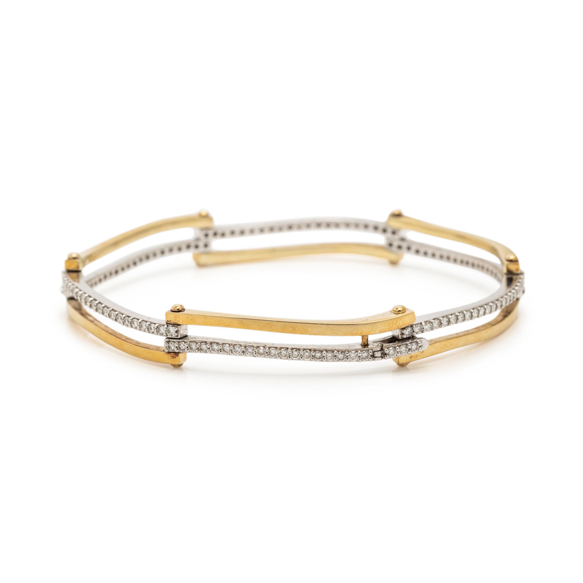 BICOLOR GOLD AND DIAMOND BRACELET