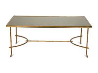 A Gilt Metal Faux Bamboo Cocktail Table