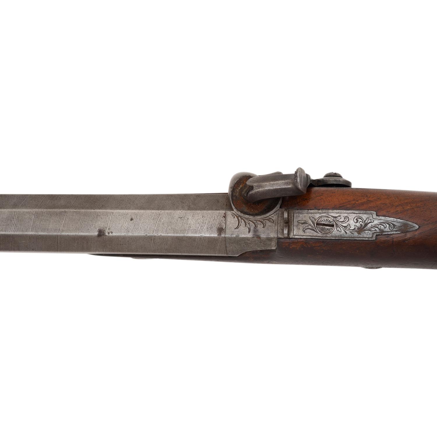 19th Century Belgian Percussion Pistol in Case with Accessories