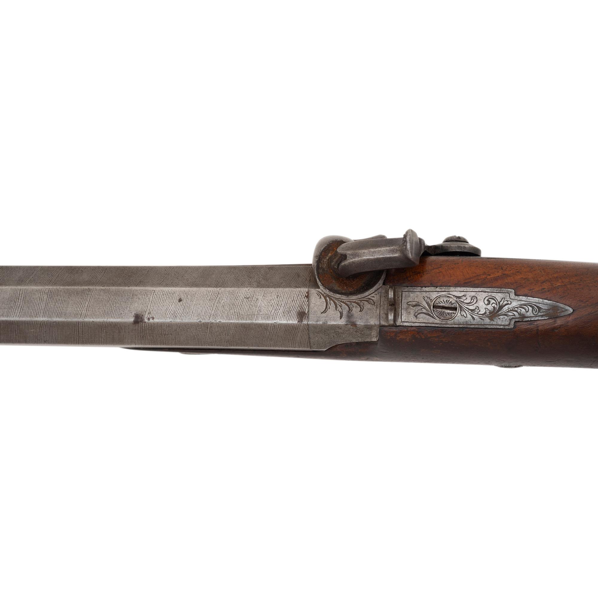 19th Century Belgian Percussion Pistol in Case with Accessories