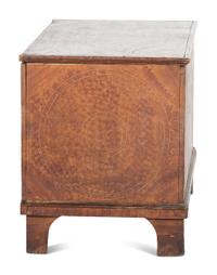 A Country Grain Paint and Compass Decorated Pine Blanket Chest