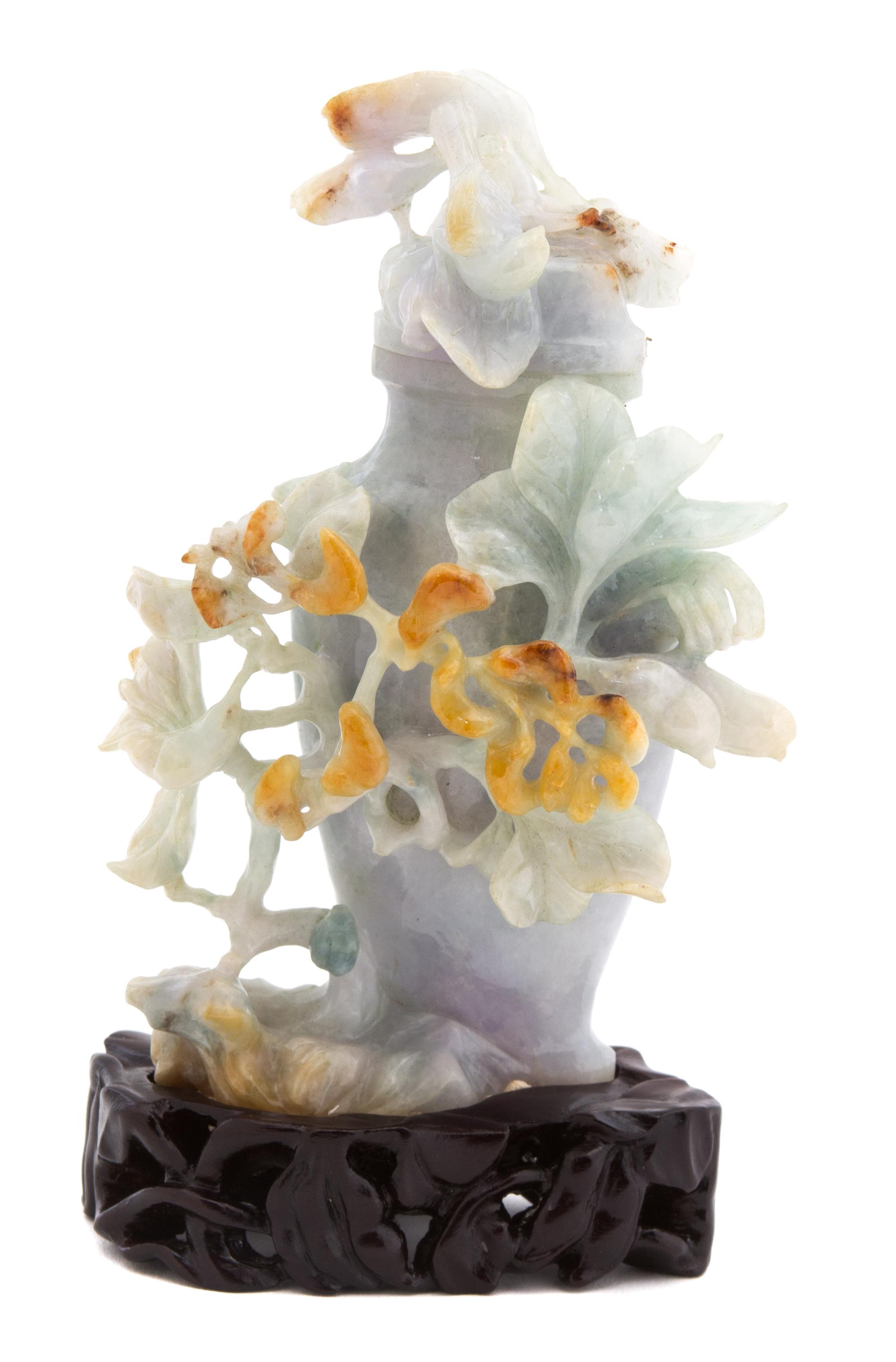 A Chinese Carved Jade Urn Height 5 1/4 inches. — 20TH CENTURY