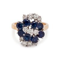 SAPPHIRE AND DIAMOND RING