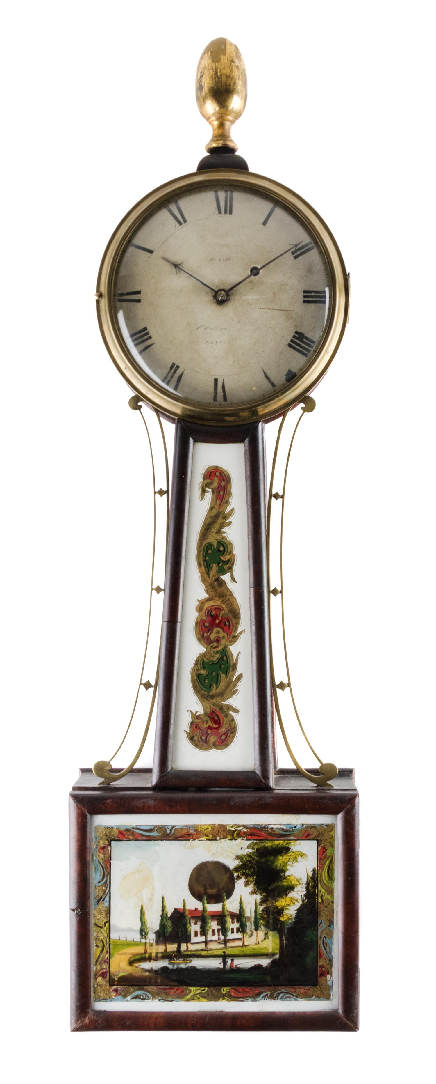 A Federal Mahogany Banjo Clock Height 33 1/4 inches. — SIMON WILLARD, CIRCA 1820