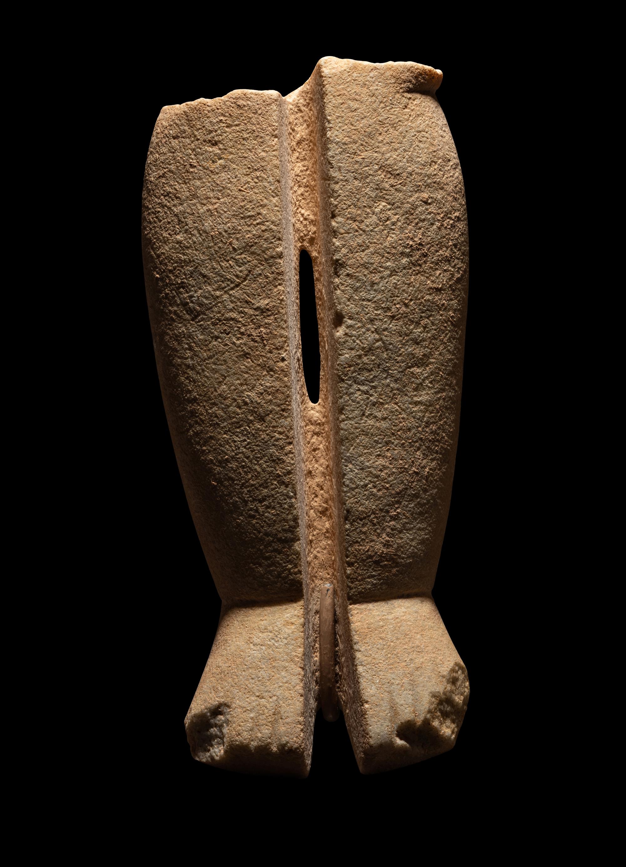 A Cycladic Marble Pair of Legs from an Idol