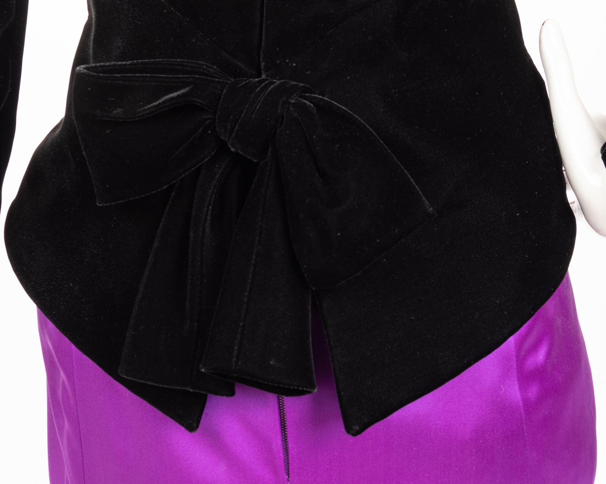 Christian Dior Haute Couture Velvet and Satin Evening Dress, Fall/Winter 1987-88