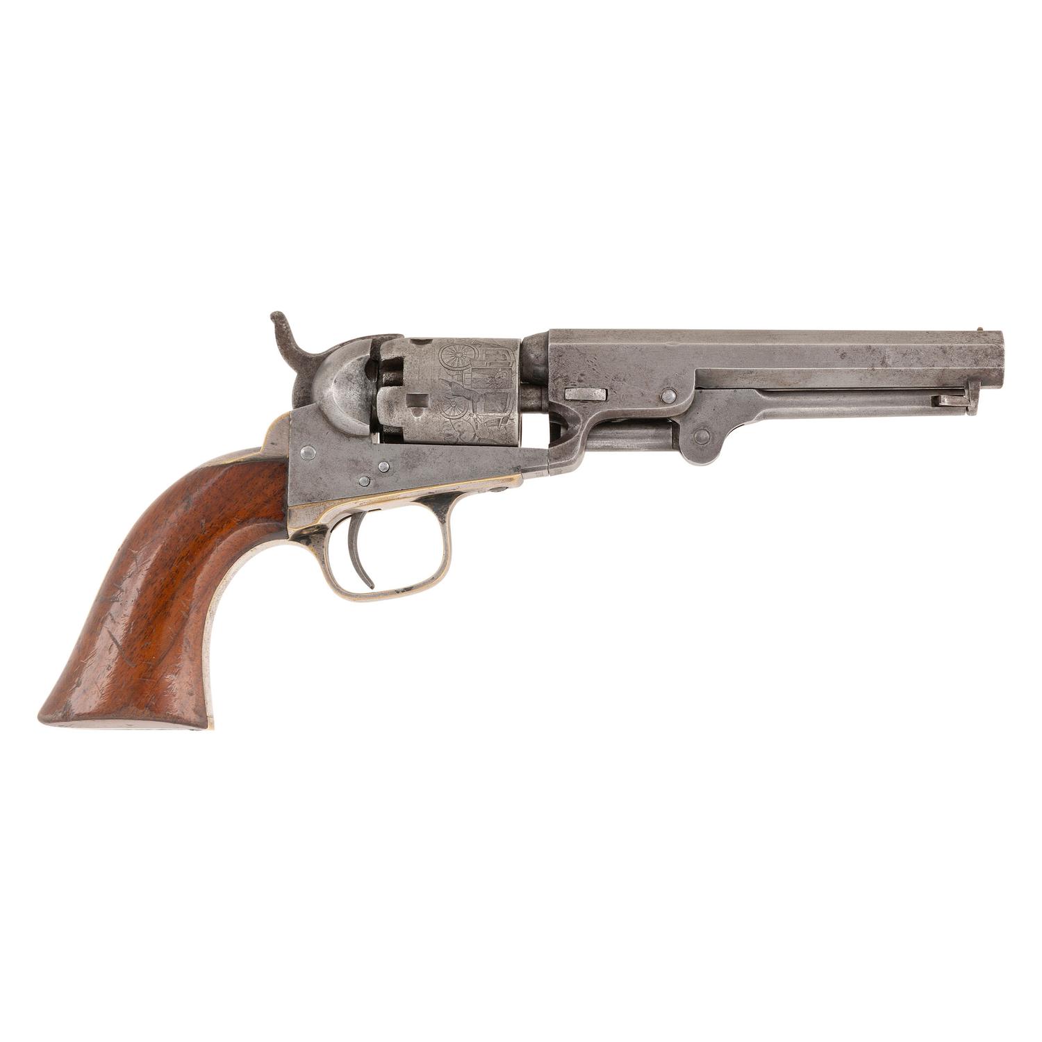 Colt Model 1849 Pocket Revolver with 5" Barrel and Hartford Address