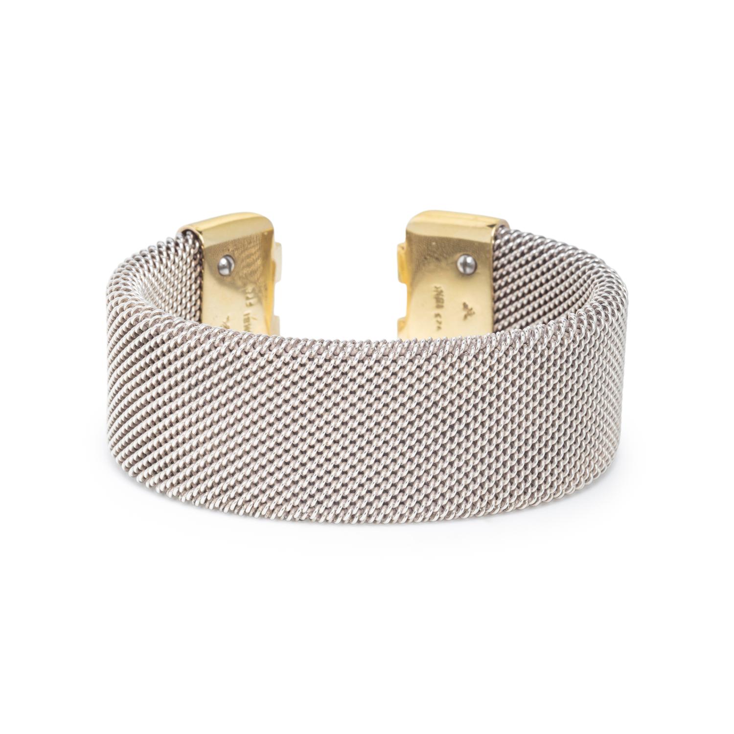 STERLING SILVER, YELLOW GOLD AND PERIDOT CUFF BRACELET