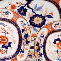 A Set of Eleven English Imari Palette Ironstone Platters