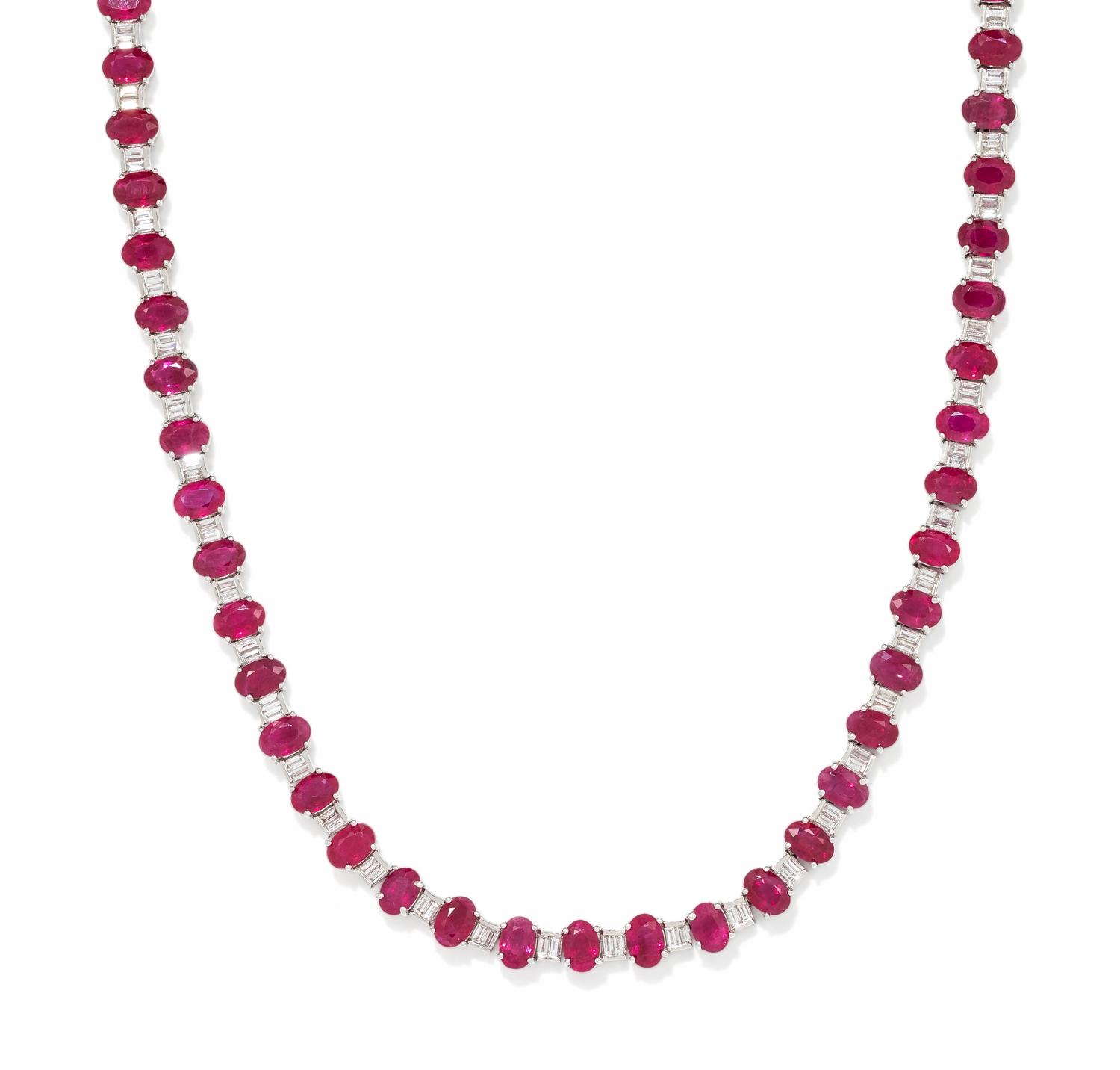 RUBY AND DIAMOND NECKLACE