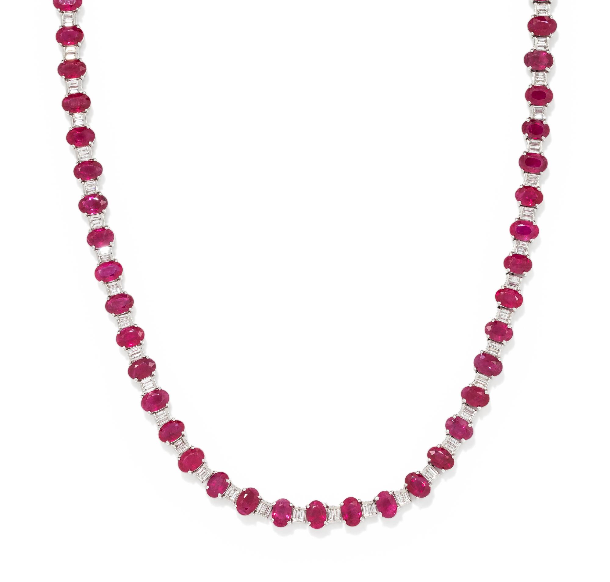 RUBY AND DIAMOND NECKLACE