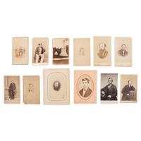 [Early Photography] Group of 13 Carte de Visites of 19th Century Photographers incl. Warren and Addis