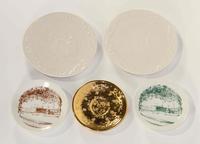 A Goup of Haeger Pottery Table Articles Width of widest 10 1/4 inches.