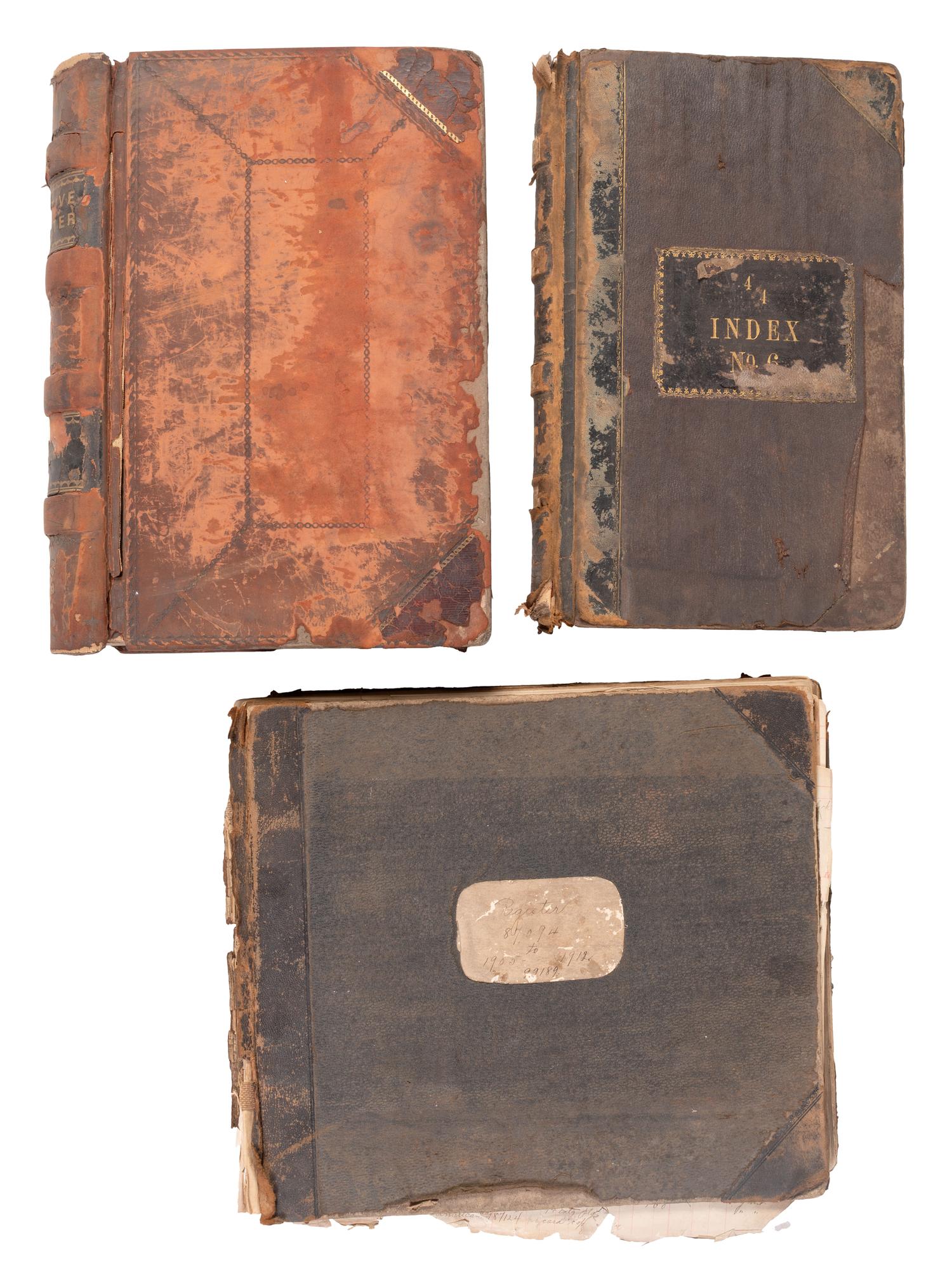 [EARLY PHOTOGRAPHY]. A group of 3 ledgers kept by American photographer F. Gutekunst. Ca 1880s-1910s.
