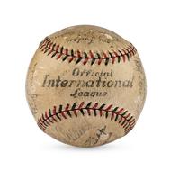 A 1932 Philadelphia Athletics Team Signed Autograph Baseball Featuring Jimmie Foxx, Eddie Collins, Connie Mack, Lefty Grove and Al Simmons (JSA Letter of Authenticity)