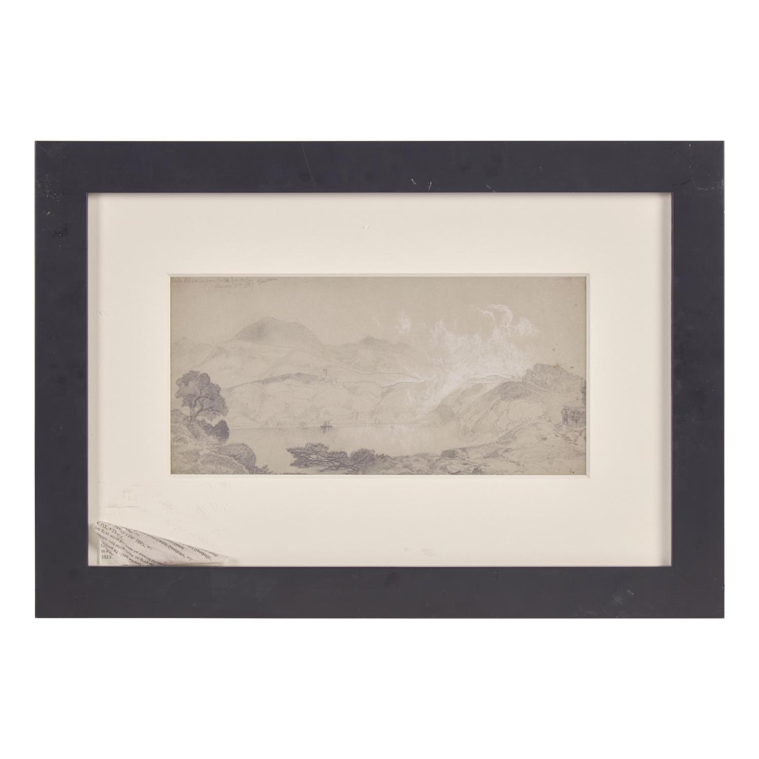 Thomas Moran (American, 1837–1926) — Field Drawing #1, Lake Albano from Castel Gandolfo, 1867