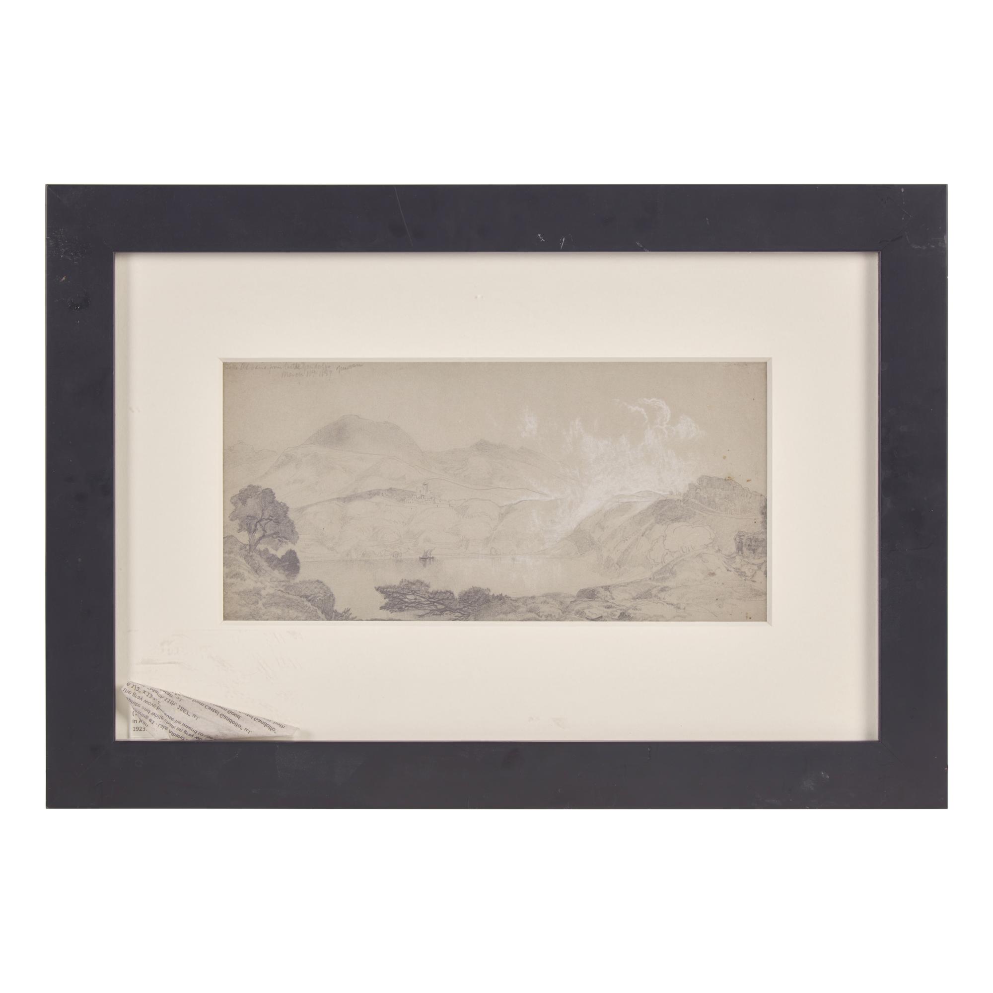 Thomas Moran (American, 1837–1926) — Field Drawing #1, Lake Albano from Castel Gandolfo, 1867