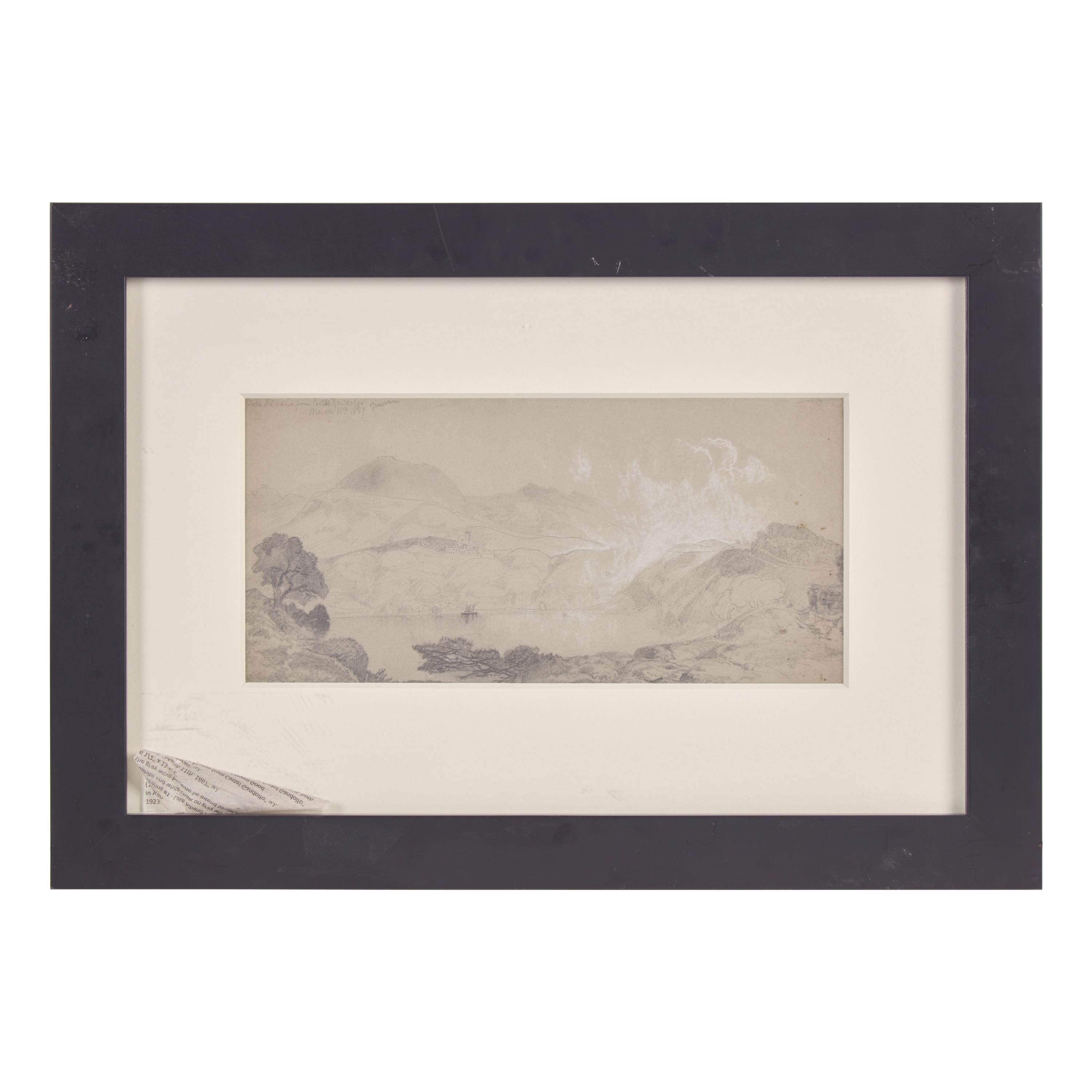 Thomas Moran (American, 1837–1926) — Field Drawing #1, Lake Albano from Castel Gandolfo, 1867