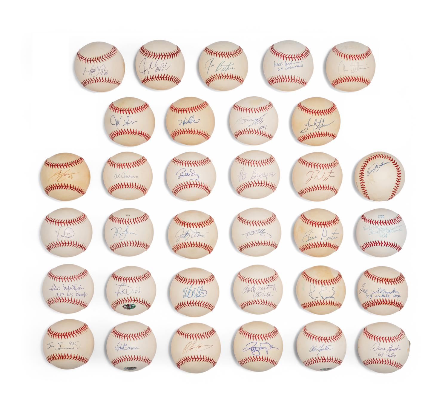 Bases Loaded Signed Autograph Baseball Group No. 42