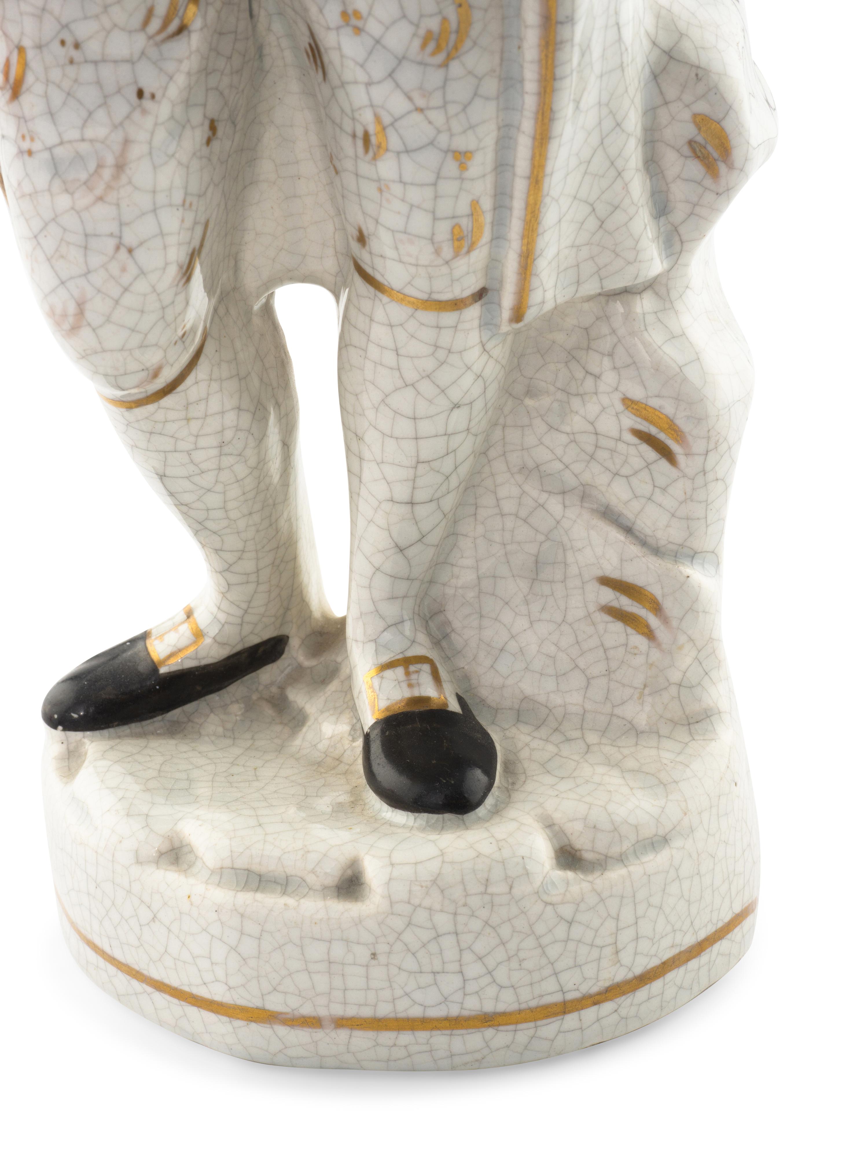 A Staffordshire Ceramic Figure of Benjamin Franklin
