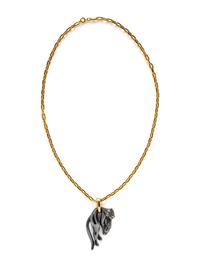 CARTIER, YELLOW GOLD AND SILVERIUM 'PANTHÈRE' NECKLACE