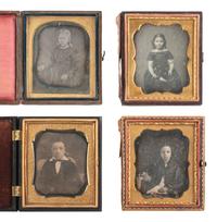 [EARLY PHOTOGRAPHY]. 21 sixth plate daguerreotypes of children.