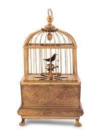 A French Gilt Metal Singing Bird Automaton