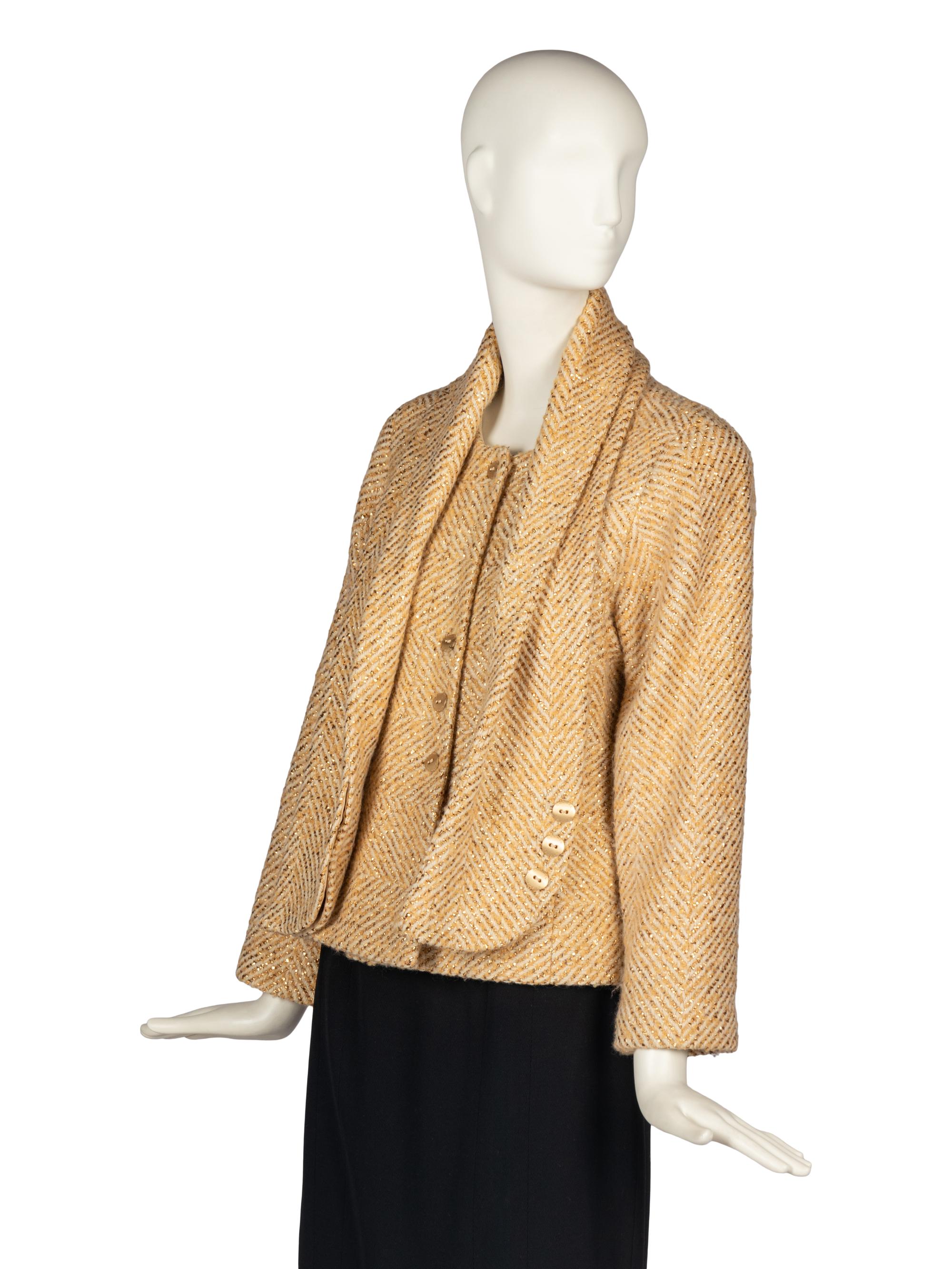 Chanel Tweed Jacket with Matching Scarf