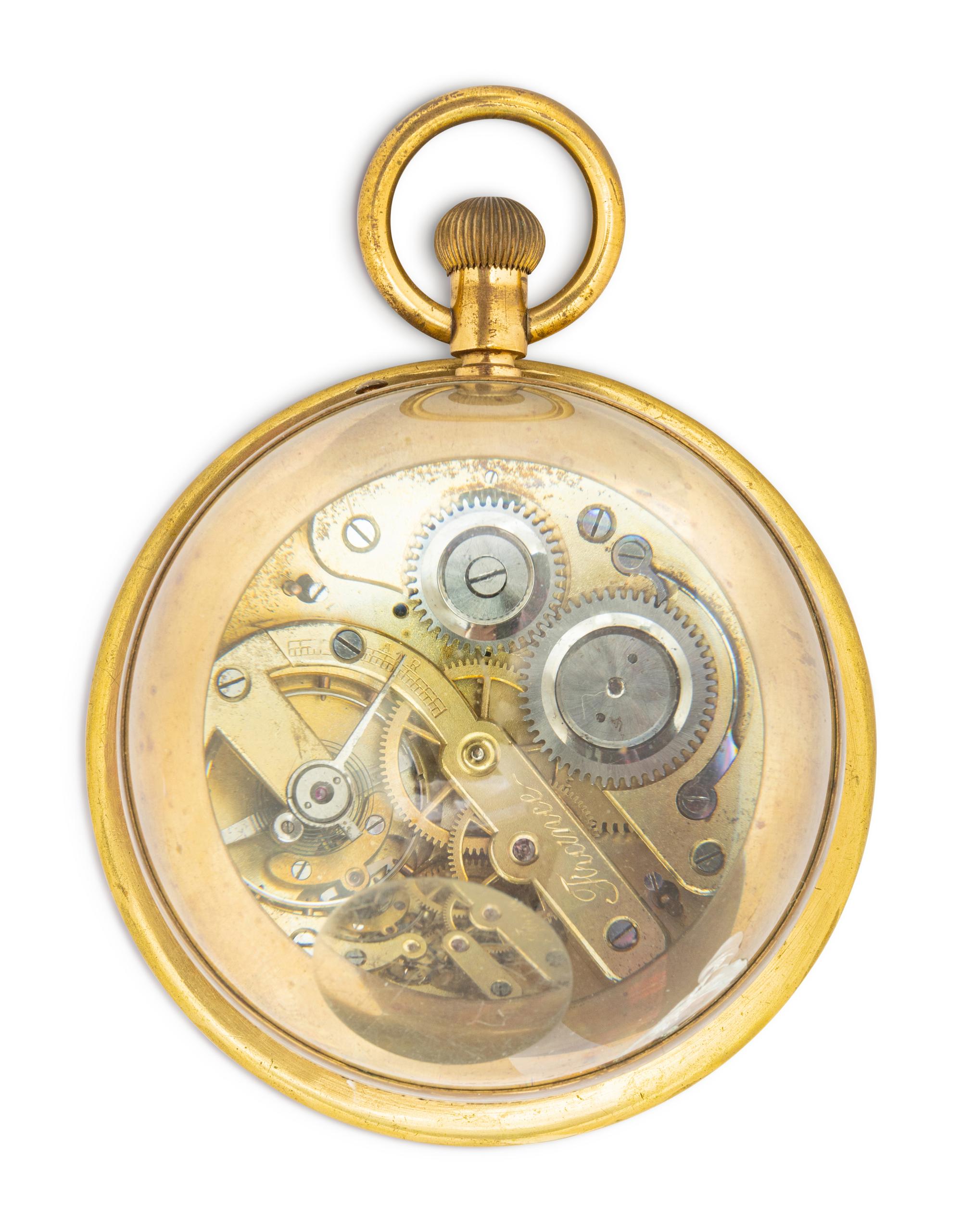 A French Brass and Guilloche Enamel Spherical Table Clock