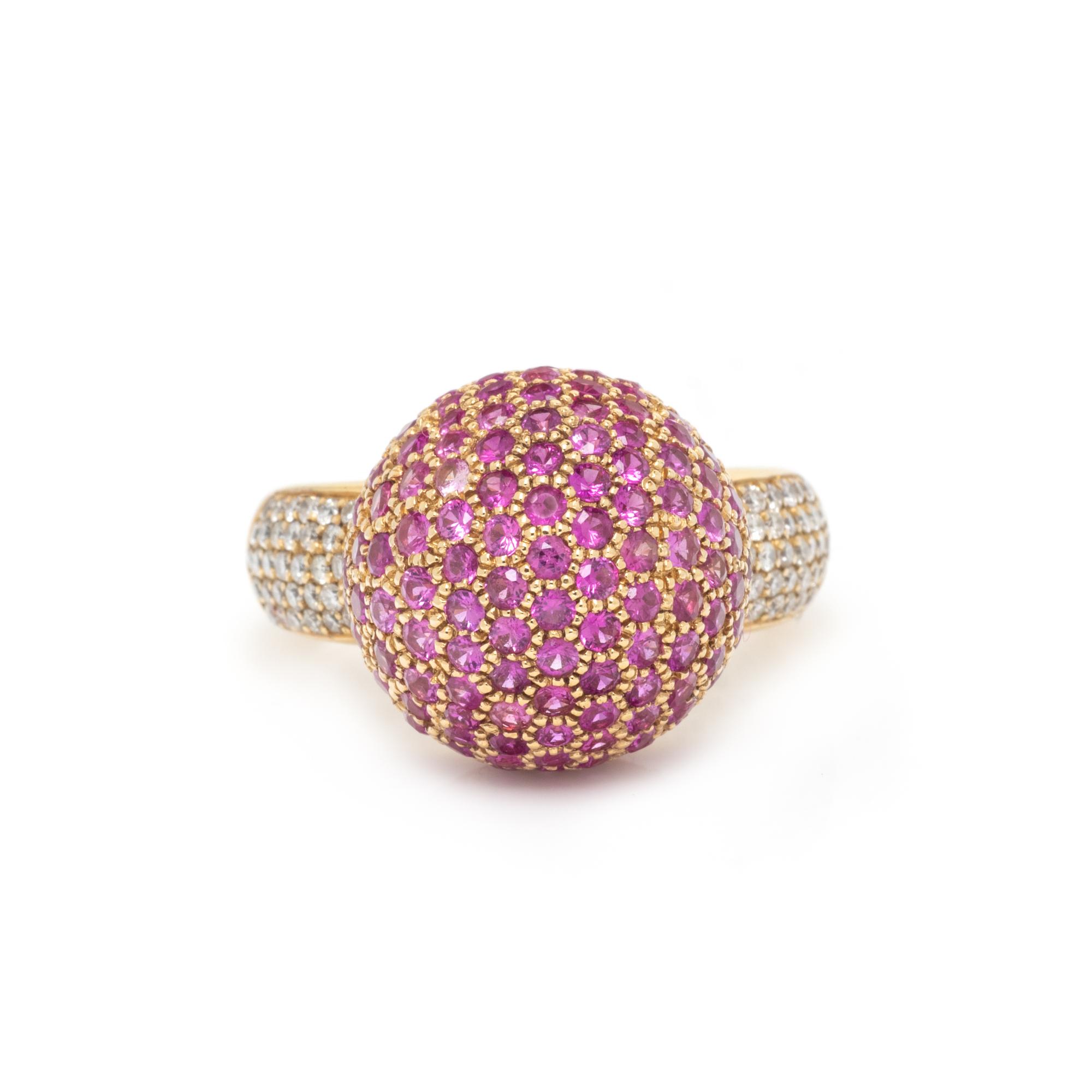 PINK SAPPHIRE AND DIAMOND RING