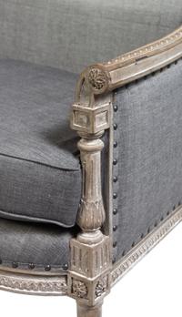 A Louis XVI Style Gray-Painted Three-Piece Seating Suite