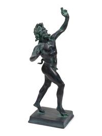 A Patinated Cast Resin Figure of the Faun of Pompeii