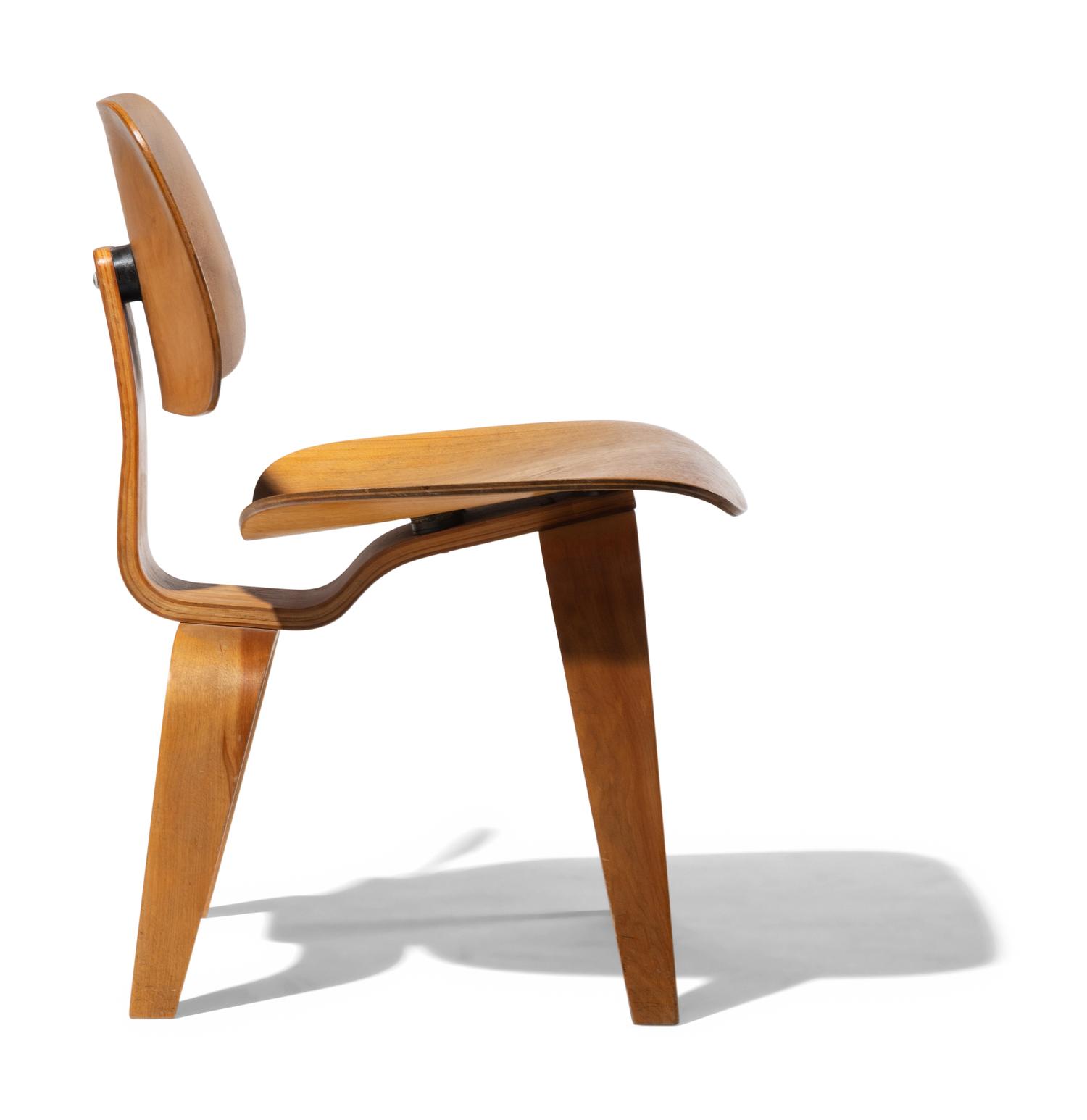 Blond Wood DCW Chair Evans Products/Herman Miller, USA
