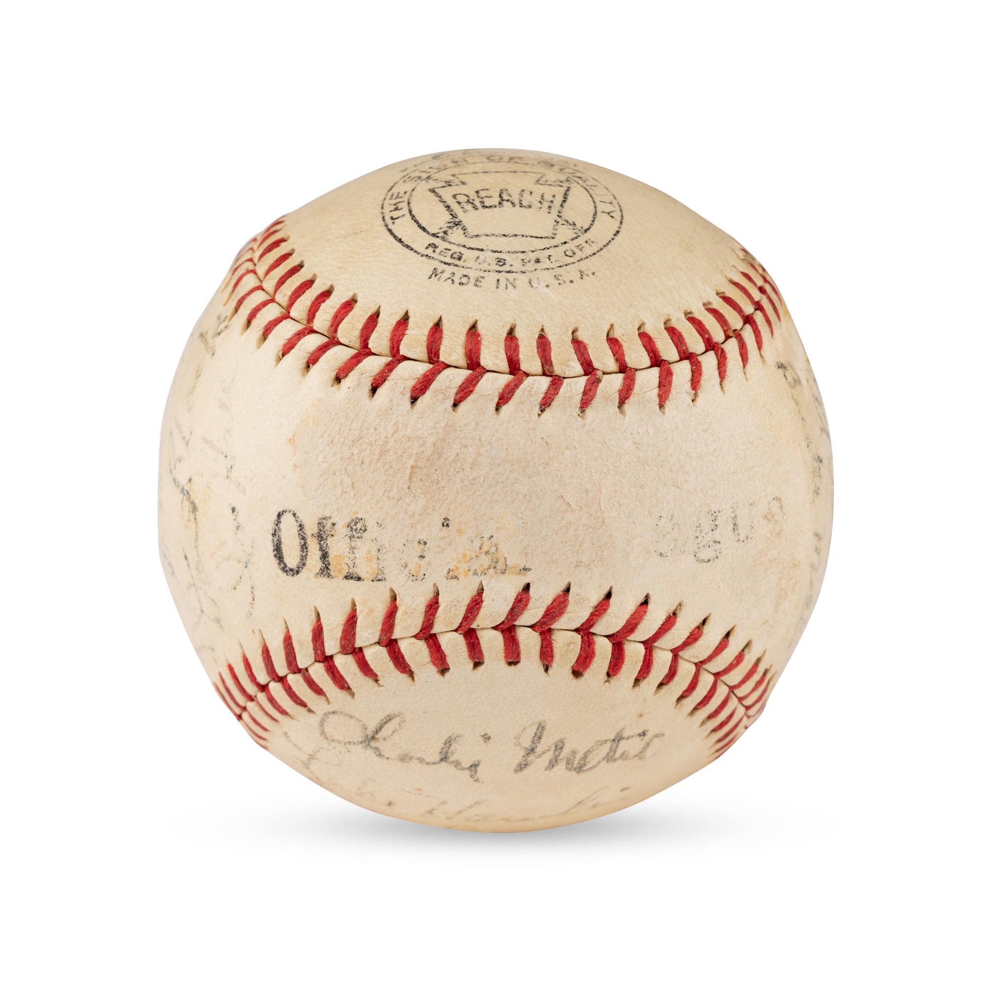 A 1944 Philadelphia Athletics Team Signed Autograph Baseball Featuring Connie Mack (Beckett Authentication Services Letter of Authenticity)