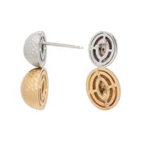 BARBARA PARKER, BICOLOR GOLD EARRINGS