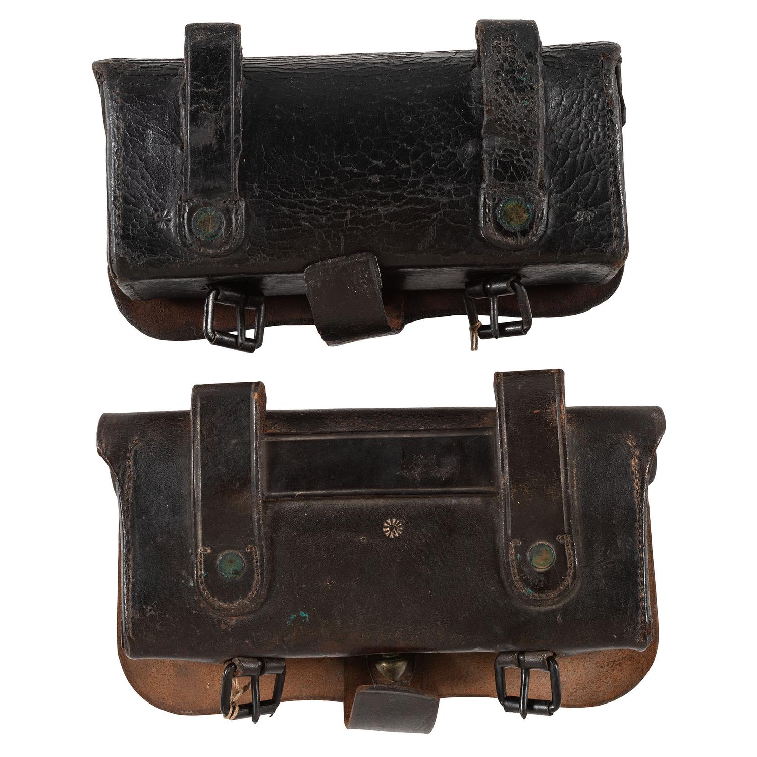 Lot of Two Civil War Carbine Cartridge Boxes