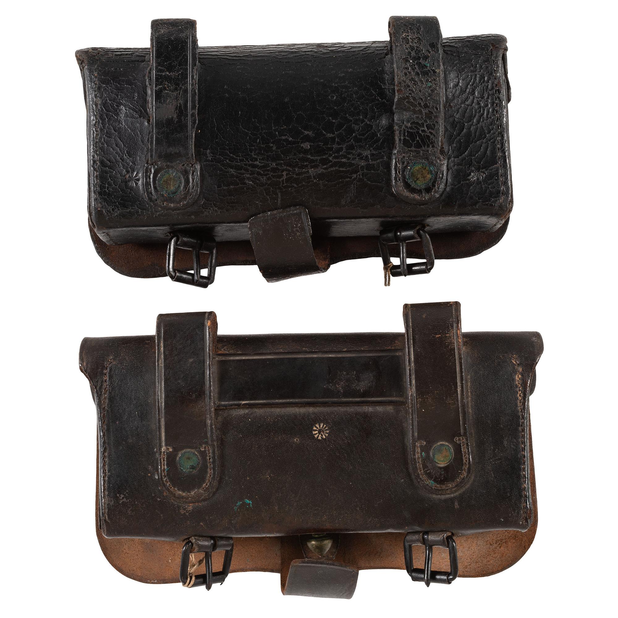 Lot of Two Civil War Carbine Cartridge Boxes