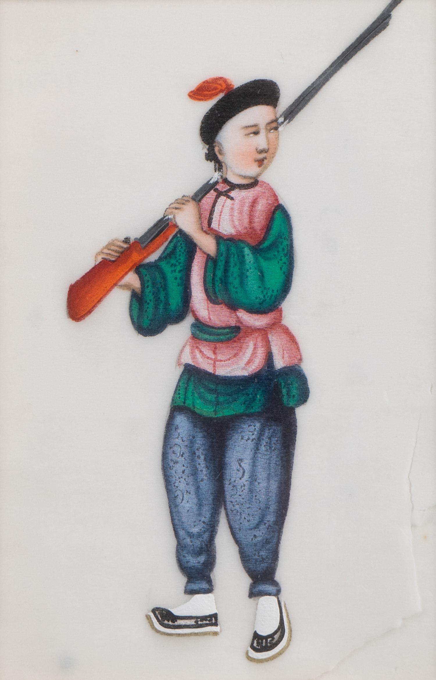 A Set of Twelve Chinese Export Pith Paintings — 19TH/20TH CENTURY