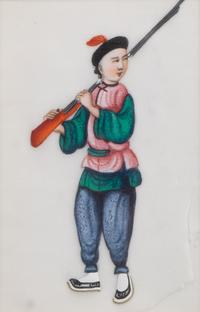 A Set of Twelve Chinese Export Pith Paintings — 19TH/20TH CENTURY
