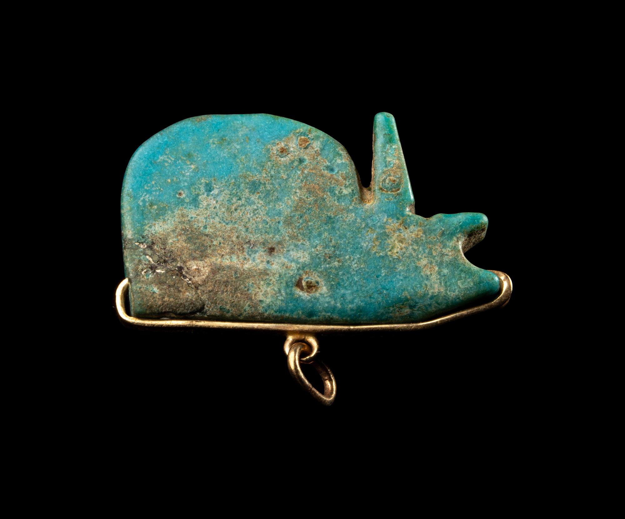 A Group of 5 Egyptian Stone and Faience Amulets